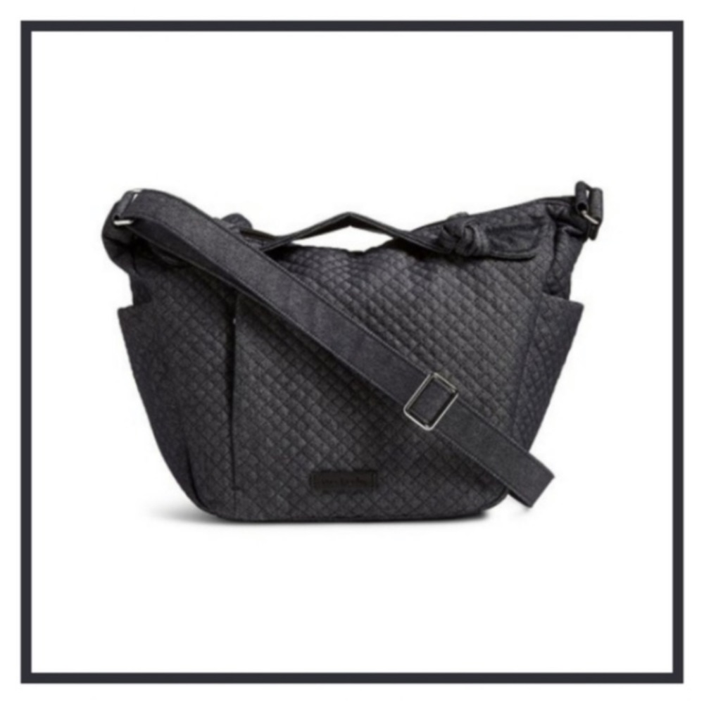 NWT Vera Bradley Denim Navy Hadley On-the-Go Satchel